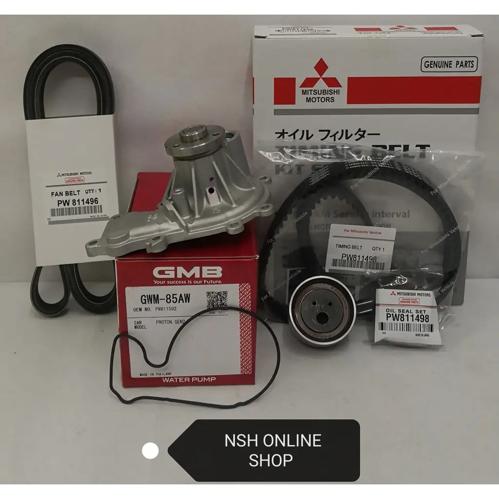 Timing Combo Kit Set+Fan Belt+Water Pump for Gen-2 Persona Saga BLM Exora CPS Satria Neo Waja Campro (1 SET) '144MY25'