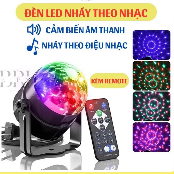 Đèn LED 7 màu nháy theo nhạc,Có Điều Khiển Từ Xa(Hàng Loại 1), Led nháy theo nhạc, trang trí phòng ngủ,xe hơi,phòng hát