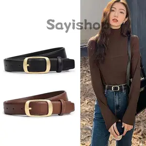 Sayishop Ikat Pinggang Kulit PU Leather Untuk Wanita Gaya Retro Vintage Style - Sabuk Wanita Fashion Trendy Import
