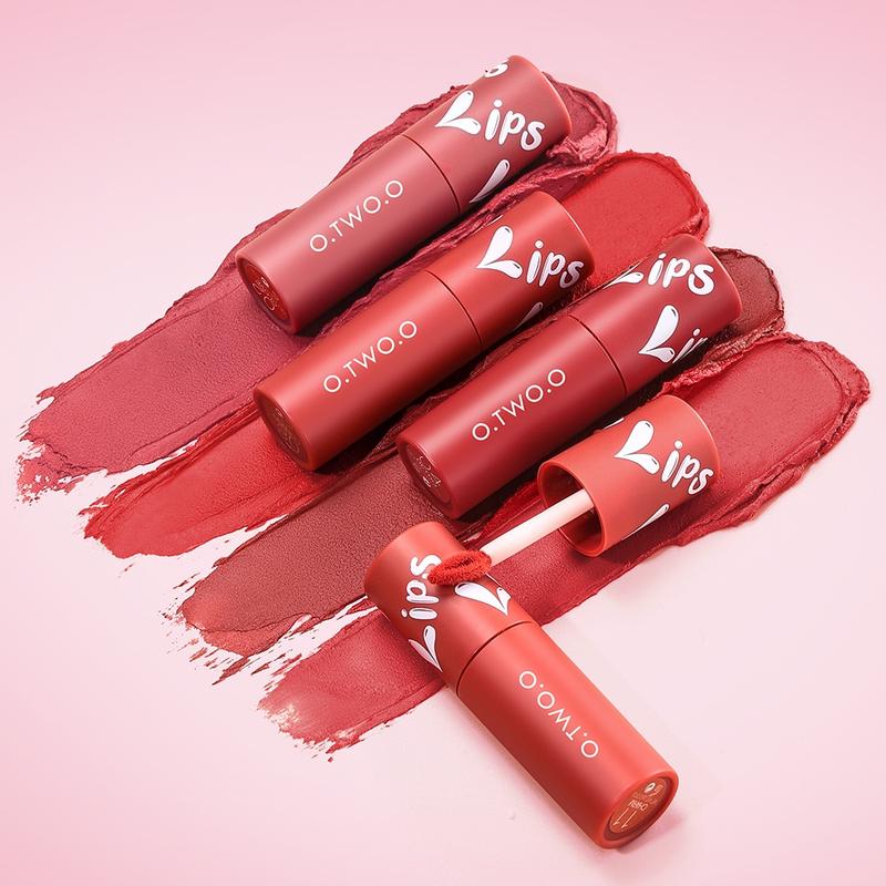 O.TWO.O Velvet Matte Liptint Lip & Cheek Mud Lip Gloss Lipstick Bibir Lipstik 7