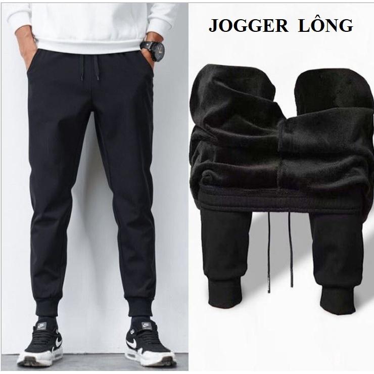 Quần jogger nam lót lông siêu ấm bo gấu cạp chun dây rút siêu ấm thời trang từ 50kg đến 80kg . balotrietgiang Menswear Pants