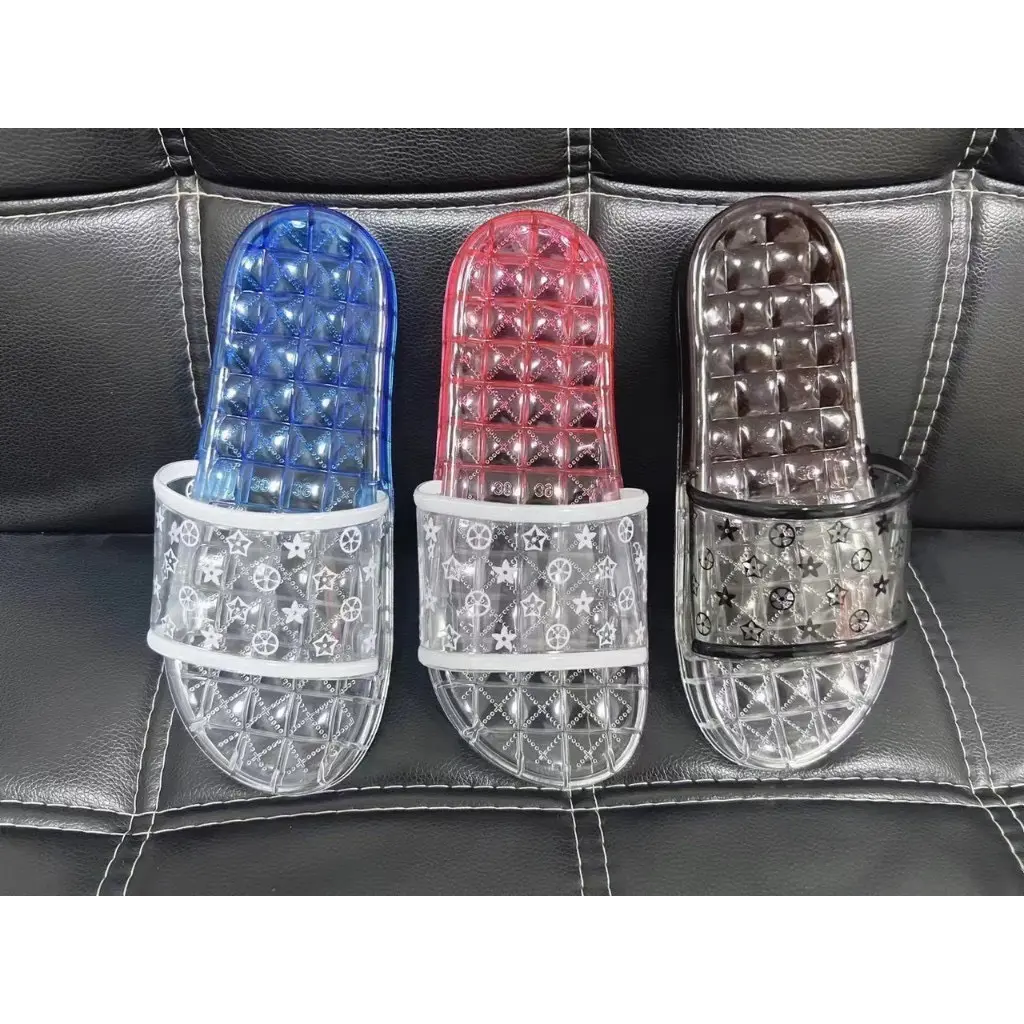 Dép Nhựa Quai Trong QT7 Họa Tiết Đi Biển Đế Bằng Vân Nổi Đi Trong Nhà Tắm, Ngoài Trời Thời Trang Siêu Rẻ DéP Slipper Hoa Dép Lê