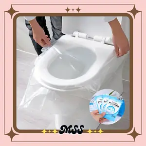 MSS- (COD) kamar mandi  Alas Duduk sekali pakai Plastik Tatakan Dudukan WC Praktis