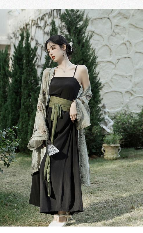 Product Introduction of New Chinese Style Han Chinese Clothing Suits Placket Long Cardigan Pants Three-Piece Suit Daily Commute Leisure Comfortable 20