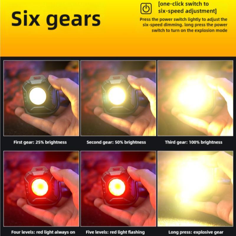 Portable Work Light, 1200mAh Rechargeable Magnetic Work Light, Multifunctional Portable Mini Light for Outdoor Camping Travel 3