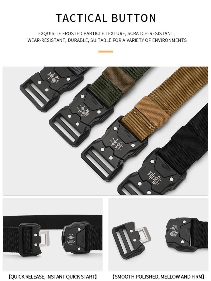 Product Introduction of Tactical Waist Belt, Accessories for Men, Durable Automatic Buckle Belt, Unisex Accessories for Men and Women, Fashion Accessories for Daily Wear 6
