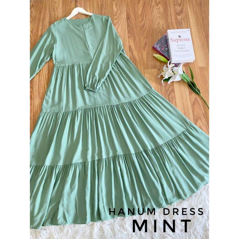 HANUM DRESS Rayon Twill Premium Gamis Busui Terlaris Lembut Muslim 4