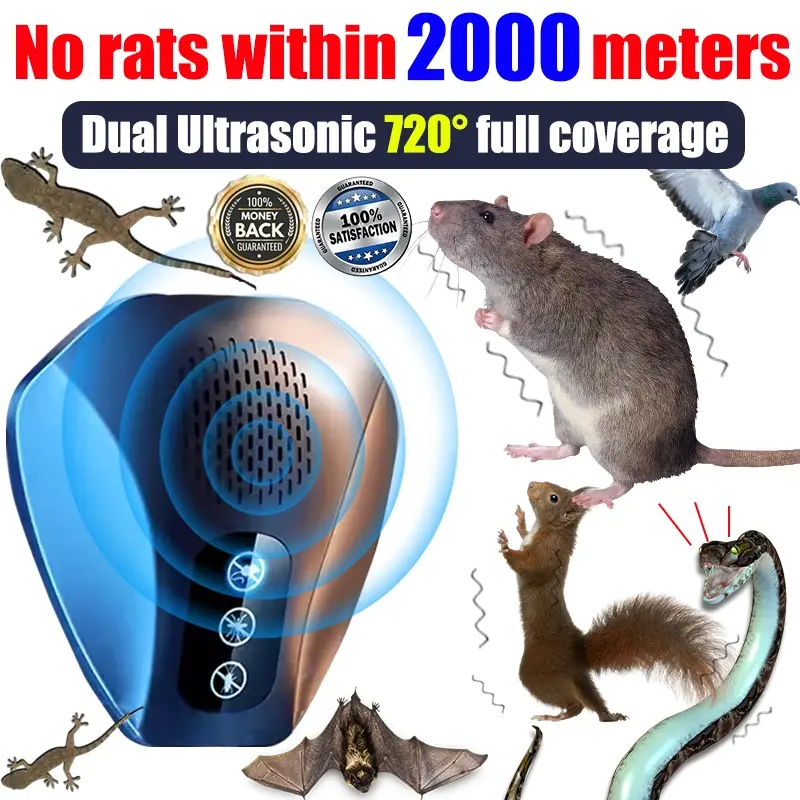 【Malaysia Spot】Ultrasonic rat repellent Intelligent sonic 720full ...