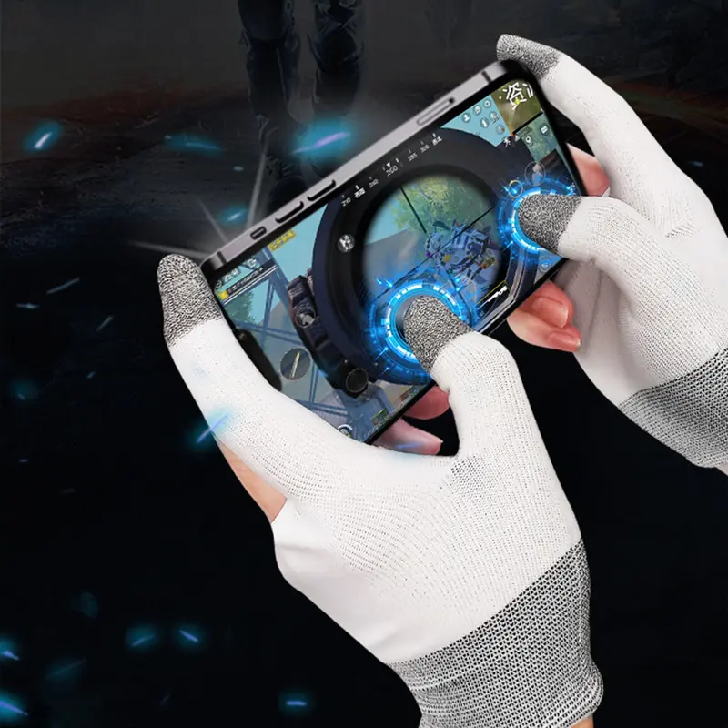 Tay Áo Chơi Game Hai Ngón Tay, Vỏ Sợi Bạc, Chống Mồ Hôi, Thoáng Khí 5