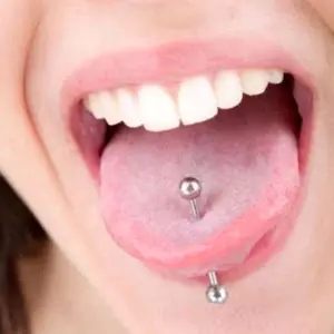 Anting Tindik Barbel Titanium Lidah, Bibir, Telinga Gold, Silver, Black dan Rambo Pria dan Wanita Stenlis Steel - Earrings Aksesoris