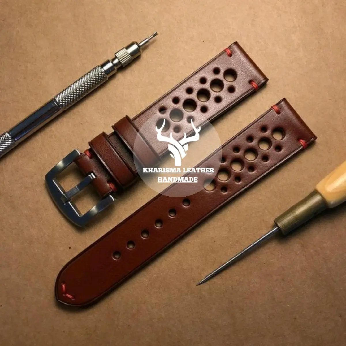 STRAP jam tangan kulit aseli 011 Coklat