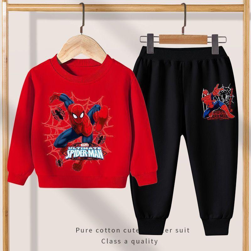 Sut Kanak-kanak, Tema Spider-Man, Untuk Lelaki, Ketibaan Baru 2022, Sweater Kartun, Gaya Trendi, Lengan Panjang, Sesuai untuk Musim Luruh, Sweater Riadah, untuk Kanak-kanak Lebih Tua 4