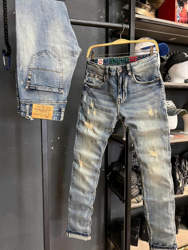 2 Mẫu GIÁ MỞ BÁN 3K DENIM Jean Denim Guangzhou 3KM2-3KM3 Quần Jeans Nam Xanh Bạc RETRO From SLIM J3756-J3753