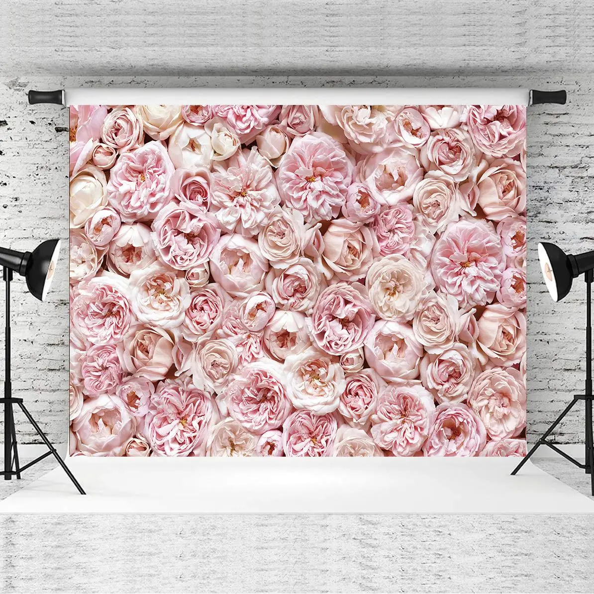 Flower Rose Pattern Photography Backdrop, Floral Pattern Photo Background Cloth, Photo Props Backdrop for Wedding Party Decoration, Birthday Party Decoration Supplies, Valentine's Day Gift Idea