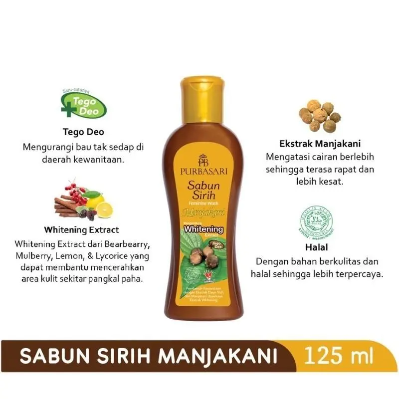 ACEH.DYA PURBASARI Sabun Daun Sirih Pembersih Kewanitaan 125ml Feminine Wash Manjakani Whitening 5