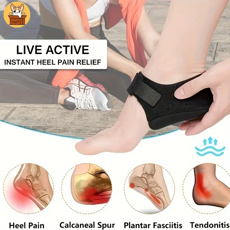 Bảo Vệ Gót Chân, 1 Cặp, Giảm Đau Gót Chân, Hỗ Trợ Phục Hồi Viêm Cân Gan Chân Và Gót Chân Nứt Nẻ, Kích Thước Thông Dụng, Am-az Chăm sóc bàn chân