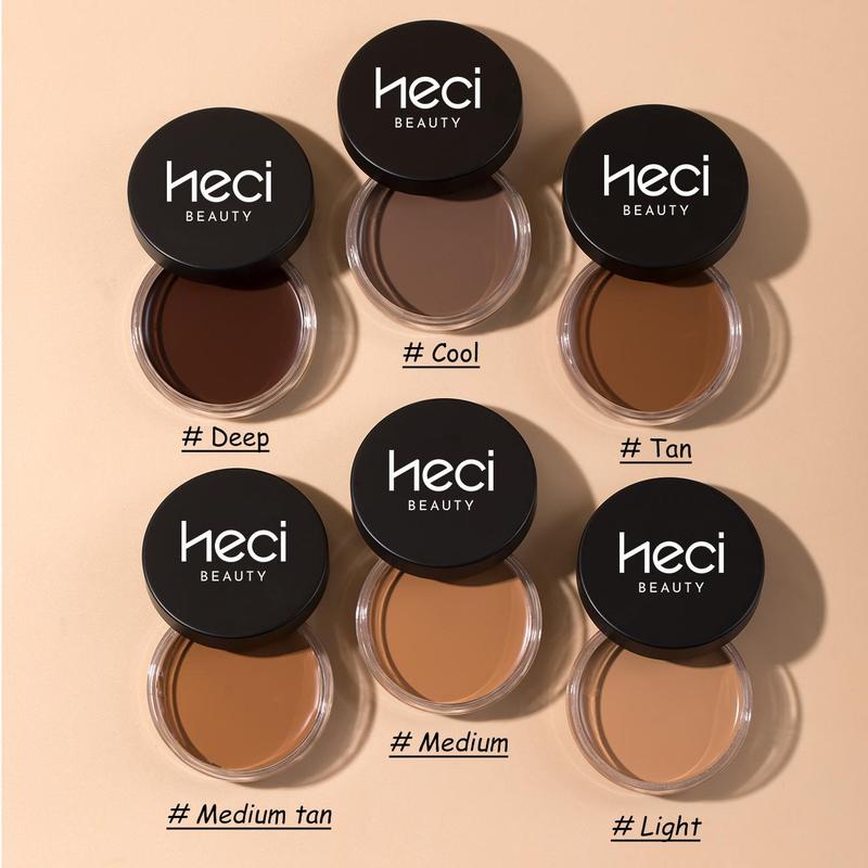 Long Lasting Bronzer Cream, 1 Box Facial Compact Bronzing Cream, Easy to Apply with Buildable Coverage, Contouring Cream for All Skin Tones, Valentine's Day Gift 7