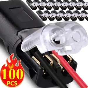10/20/30/50/100Pcs Konektor Plug-In Kawat Ganda Dengan Gesper Pengunci Kabel Mobil Blok Terminal 2 Arah Tahan Air Konektor Cepat Klem Kabel