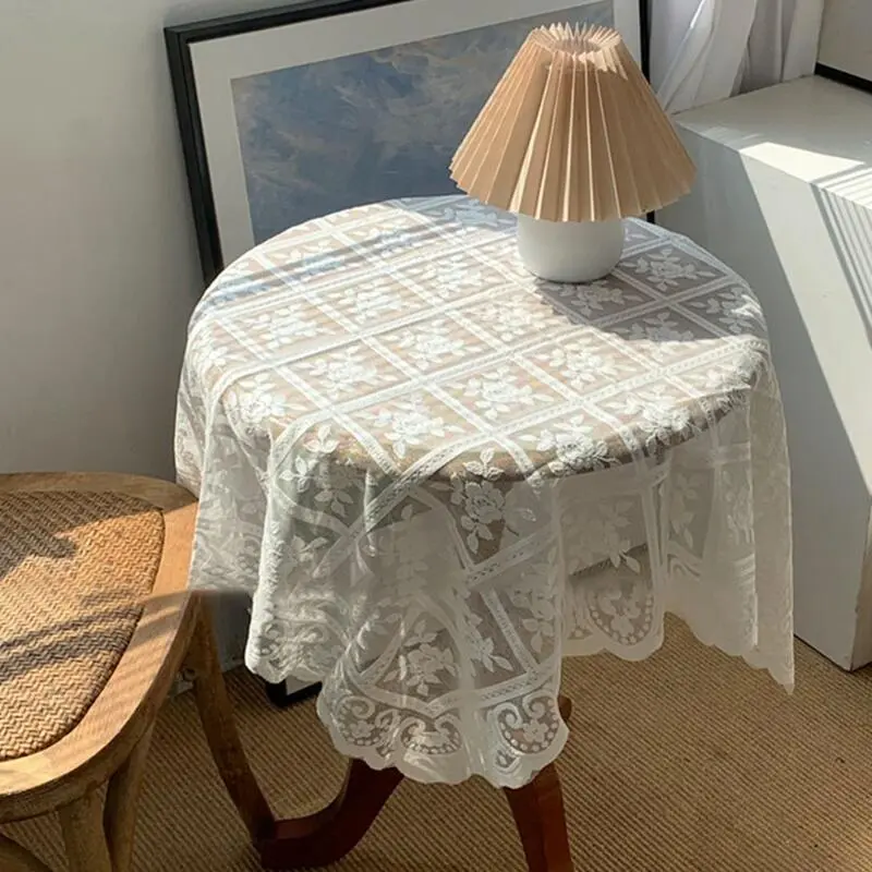 Đồ Trang Trí Để Bàn, Thêu Ren Bắc Âu, Khăn Trải Bàn Chống Bụi, Thích Hợp Để Đồ Trang Trí Nhà Cửa 4