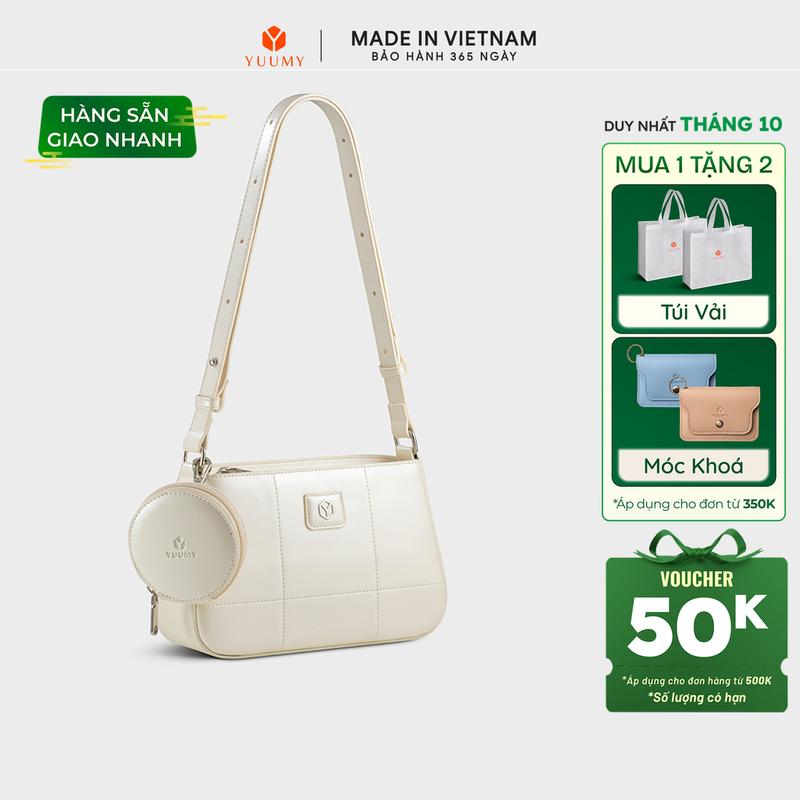 Túi Yuumy (Thời trang nữ hiện đại kèm ví mini size 24 - Túi đeo chéo da Glossy YN311)