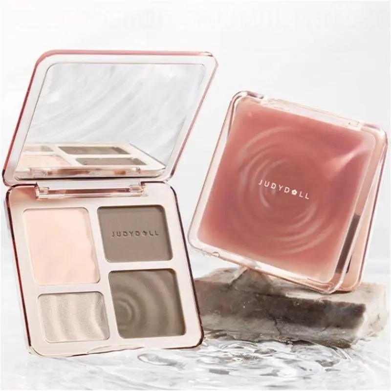 JUDYDOLL Bảng phấn bắt sáng và tạo khối Tự nhiên Lâu trôi Chống nước 9g