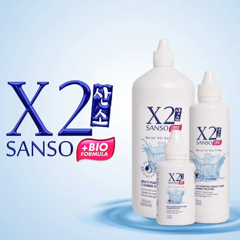 X2 Sanso BIO 360ml Cairan Pembersih Softlens New Formula 4