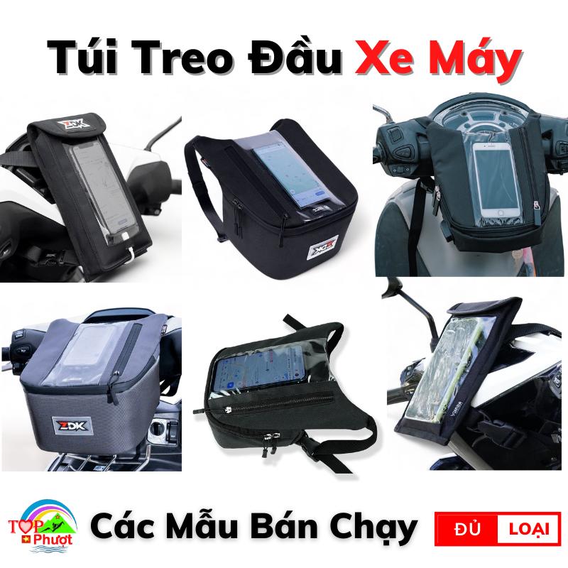 Túi Treo Đầu Xe Máy Dùng Được Cảm Ứng Xem Bản Đồ Có Sạc Đựng Đồ Đi Phượt Chạy Grab Ship Hàng ZDK Phụ Kiện
