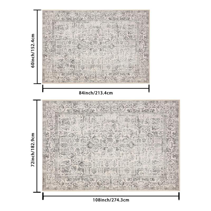 Geometric Pattern Room Decor Carpet, 1 Count Non-slip Soft Floor Mat, Lounge Rug Large Neutral, Machine Washable Decorative Rugs for Living Room Bedroom, Stocking Fillers Gift, Large Living Room Rugs, Kids Bedroom Rugs 1