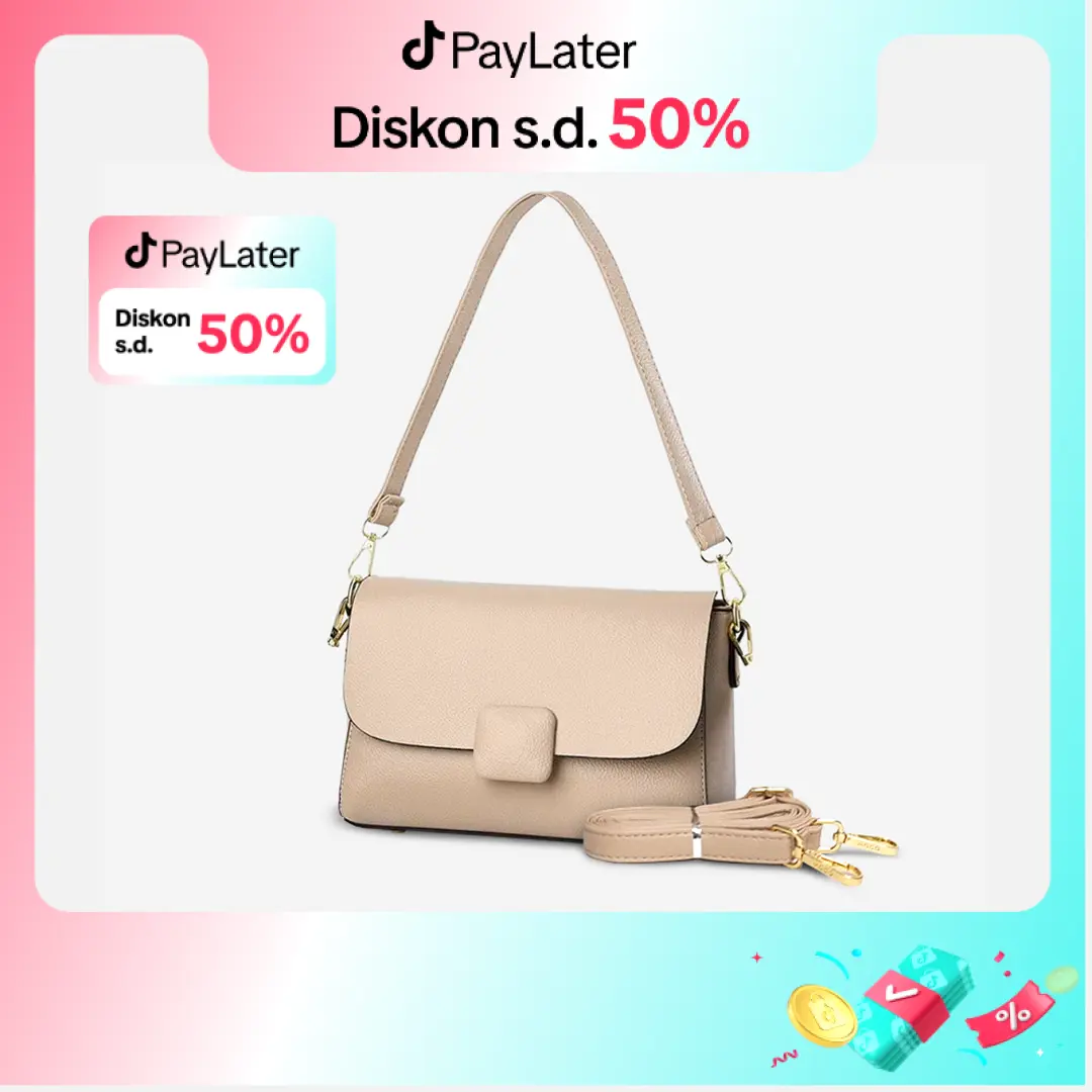 【Bella Bag】MOCO Fashion Tas Selempang Wanita Sling Bag Kuliah Kerja Kulit Jeruk Korean Style 6377