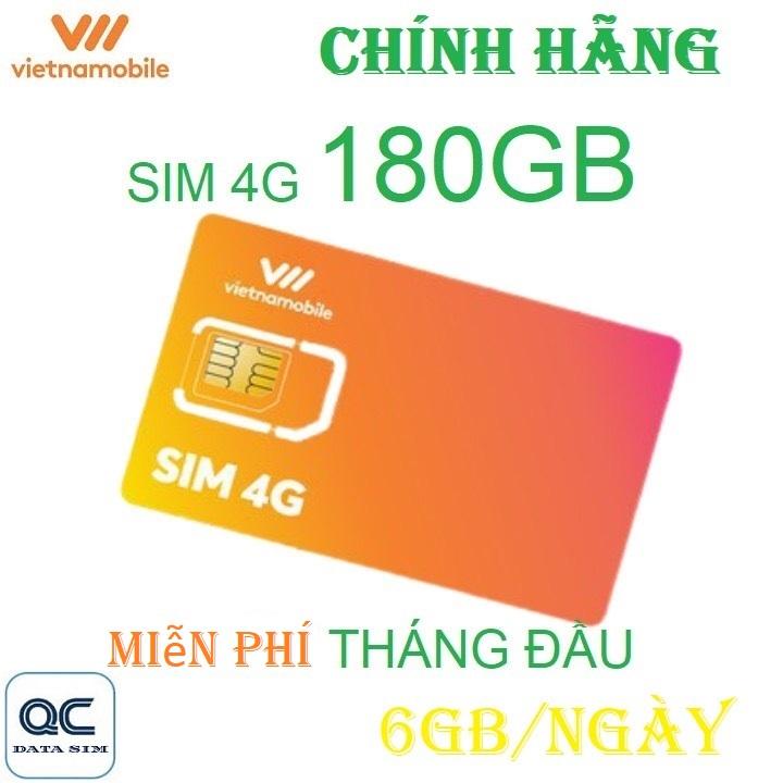 Sim 4G vietnamobile mỗi ngày 6GB nội mạng miễn phí có sẵn tháng đầu sim chưa kích hoạt