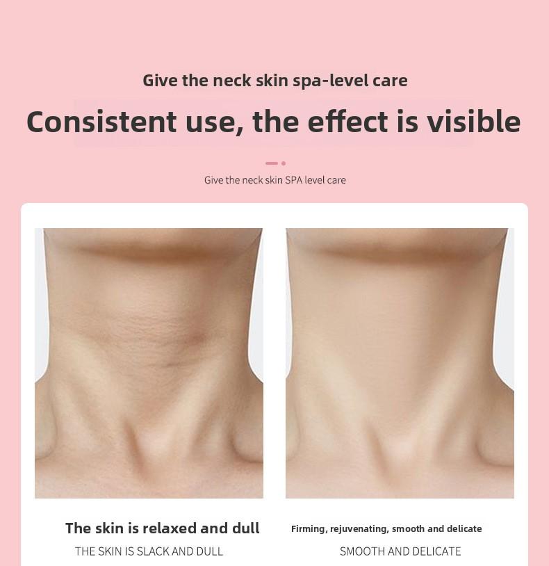 Product Introduction of Han Lun Beauty Goat Milk Neck Mask Patch Lifting Firming Small Iron Reducing Neck Wrinkles Beauty Neck Cream Same Style In Stock 5