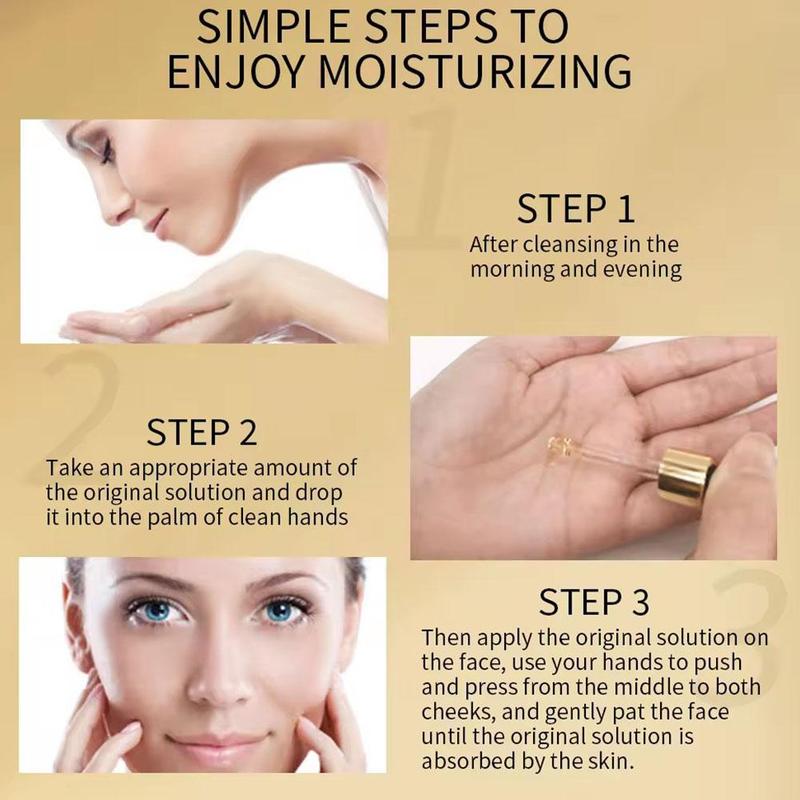 Product Introduction of 30ml Golden Infused Hydrating Serum With Hyaluronic Acid For All Skin Types - Brightening, Firming Formula 32