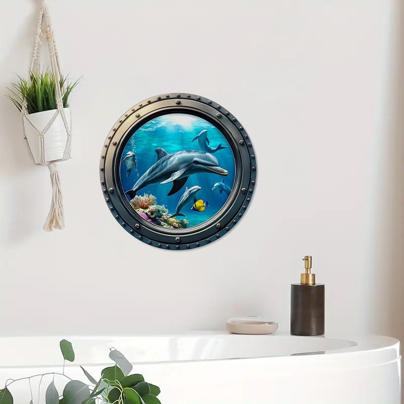 3D Cartoon Pattern Toilet Sticker, 1 Count Cute Animal Pattern Toilet Decal, Self Adhesive Toilet Lid Decal, Bathroom Decor Supplies 8