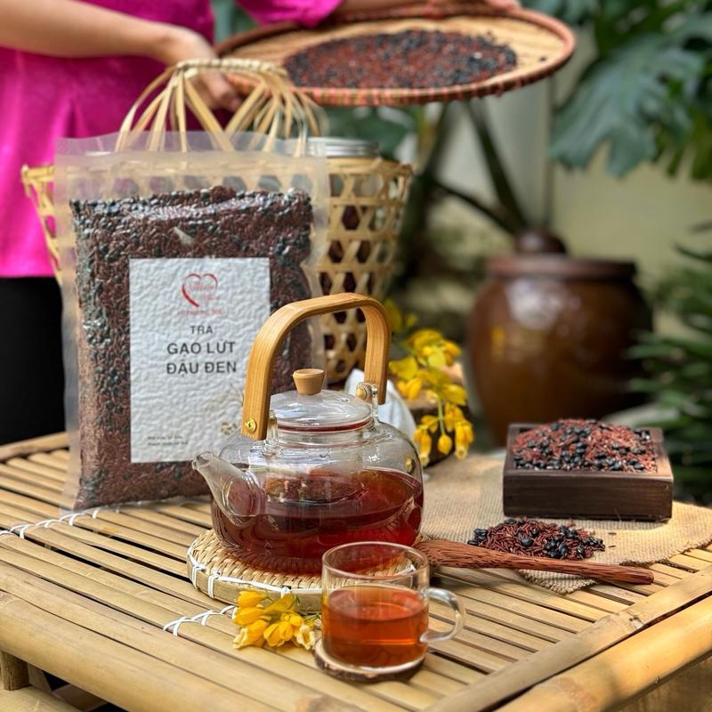 MOM SHIN | Trà Gạo Lứt & Đậu Đen Xanh Lòng Rang Sẵn, Gói 1Kg (1000g), Shop Mẹ Shin Gin, Vũ Phương Thảo, Tùy Theo Vùng Còn Là Nước Trà, Nước Chè, Tea 7