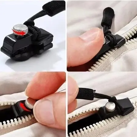 COD 12PCS Kepala Ritsleting / Resleting / Zipper Lock Rep Fix Emergency Zipper Retsleting/ Instant Zipper Puller Universal 10pcs jaket tali 2