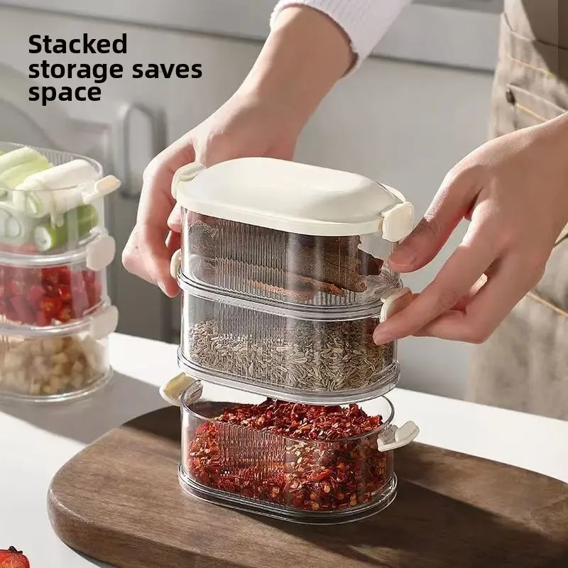 Spice Storage Box Seasoning Containers Box Household High-End Pepper Aniseed Seasoning Storage Box Sealed Jar Kitchen Storage-B1051