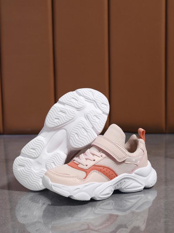 1 Pair Kids Colorblock Patchwork Design Lace Up Low Top Sneakers, Casual Sporty Comfortable Breathable Sneakers, Wear Resistant Anti-slip Sneakers 8