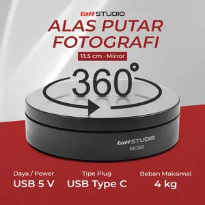 TaffSTUDIO Alas Putar Fotografi Rotating Display Stand Base 13.5cm - BK360