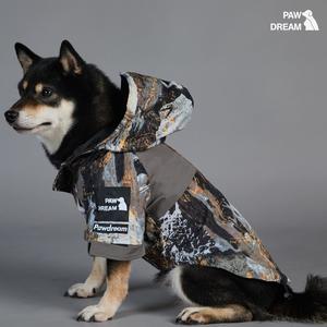 PAW DREAMトレンディなブランド防風・防雨北の先祖犬大型犬のレインコート、犬のペットジャケット寒さのアパレル中規模の巨大な犬柴犬のような