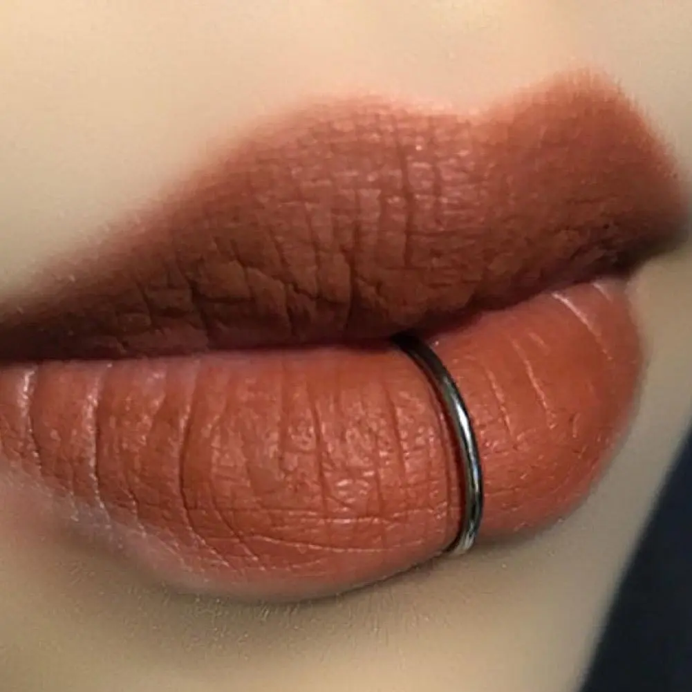 1pcs Fashion Steel Lips Rings Lips Rings Titanium Steel Ring Septum Piercing Clip In Mouth Ring