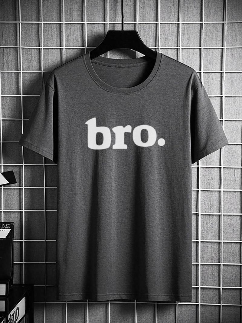 Product Introduction of Men's 100% Cotton Casual T-Shirt - Soft Crew Neck Tee with "BRO" Graphic Print, Lightweight & Comfortable for Summer Outdoor & Loungewear, Outdoor Tshirt | Casual Style Shirt | Breathable Cotton 8