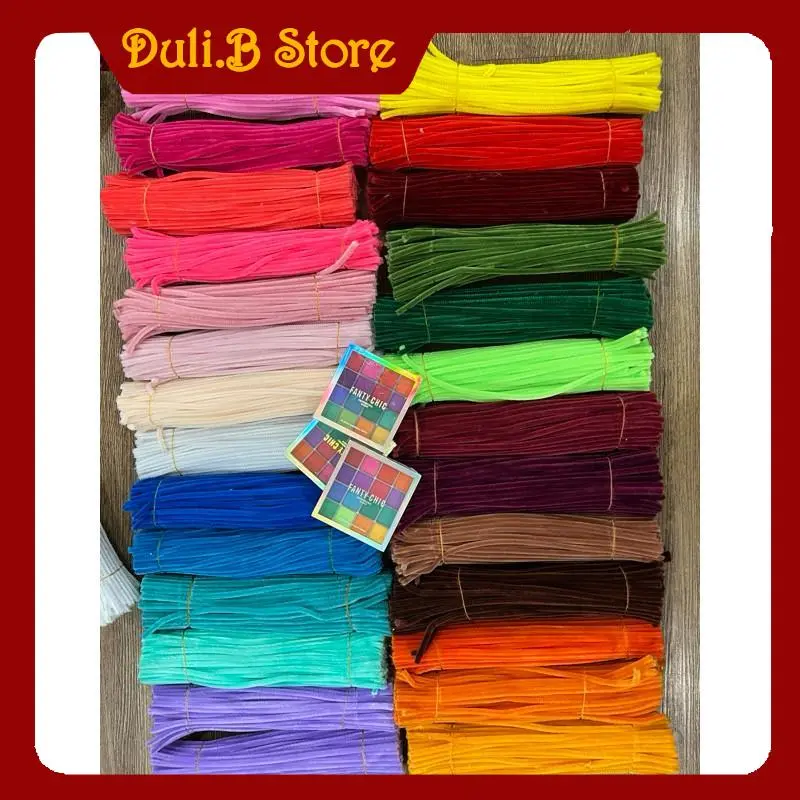 [ CAM KẾT HÀNG LOẠI 1 ]Kẽm nhung làm hoa bó 100 sợi HANDMADE lông dày mượt 6mm-8mm. - Duli.B Home