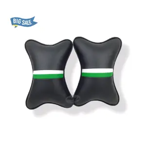 Bantal leher mobil Flag motif 2 pcs