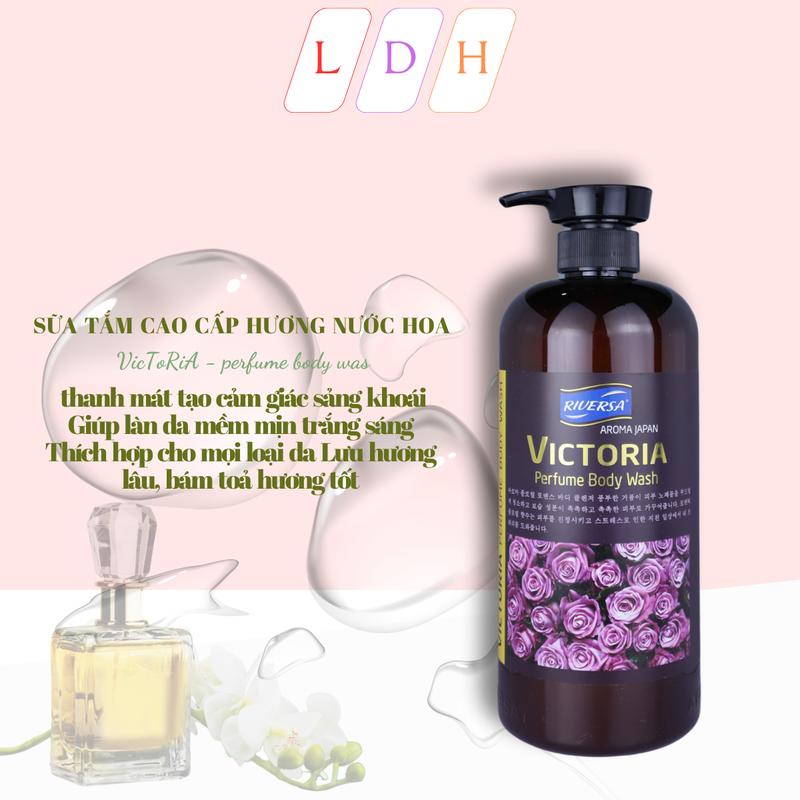 Sữa tắm trắng da dưỡng ẩm hương nước hoa dành cho nam và nữ  VICTORIA Dưỡng Body Skincare