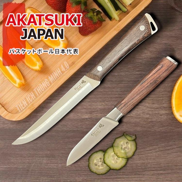 Dao Gọt Trái Cây Dao Tỉa Hoa Quả Akat-suki Nhật Bản Thép Nguyên Khối