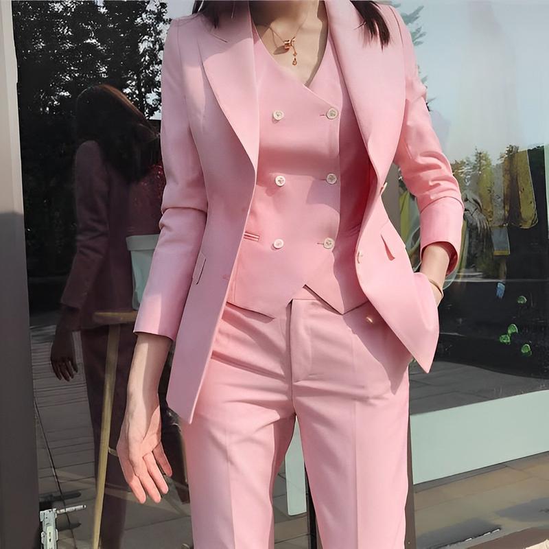 Product Introduction of Jas Blazer Wanita pink Blazer & Celana / Setelan Resmi Wanita / Blazer Wanita Kerja Polos 2