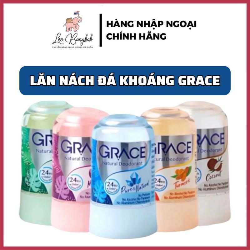 Lăn Nách Khử Mùi Đá Khoáng GRACE Natural Deodorant Nội Địa Thái Lan 70g Khử Mùi Hôi Xịt Thơm lăn khử mùi cho nam