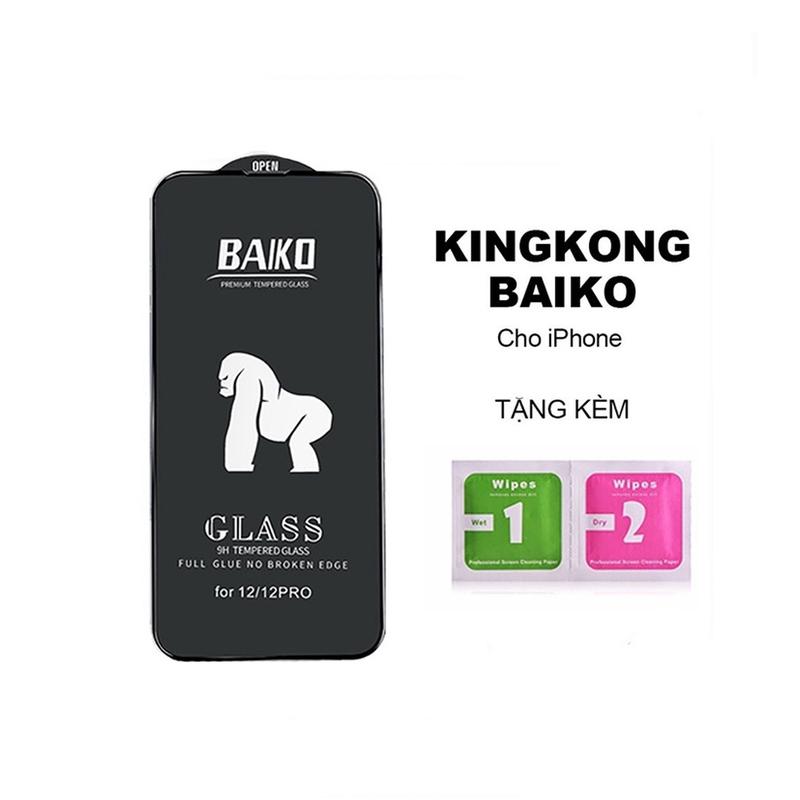TRONG SUỐT MUA 4 TẶNG 1 Kính Cường Lực Iphone BAIKKO Full Màn Phủ Nano hạn chế vân tay 6 6s 7 7plus 8 8plus x xr xs 11 12 13 14 pro max plus Phụ Kiện