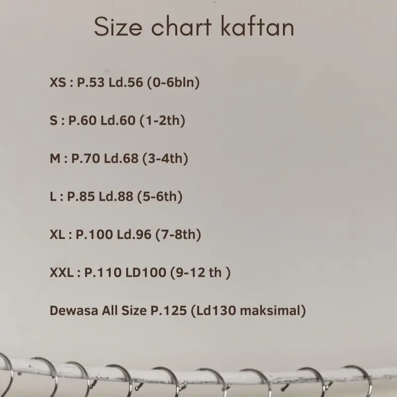 Kaftan anak Katun 1