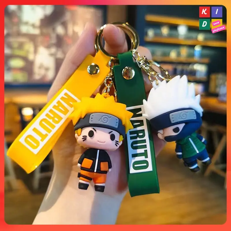 Cartoon Cute Anime Naruto Figure Keychain Chibi Naruto Kakashi Itachi Doll Backpack Pendant Car Keychain Keychains